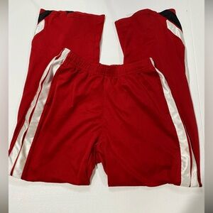 Nike Red Kids Sweatpants with White Stripes